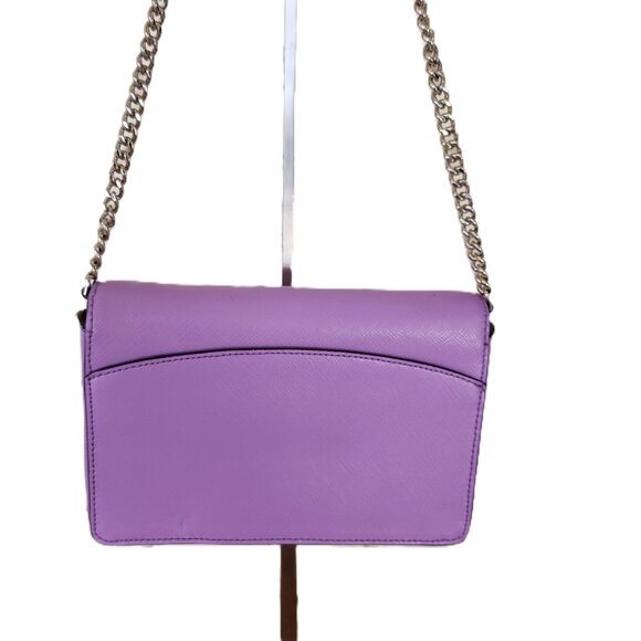 Like New Kate Spade Spencer Iris Bloom Leather Chain Crossbody Bag - Picture 4 of 13